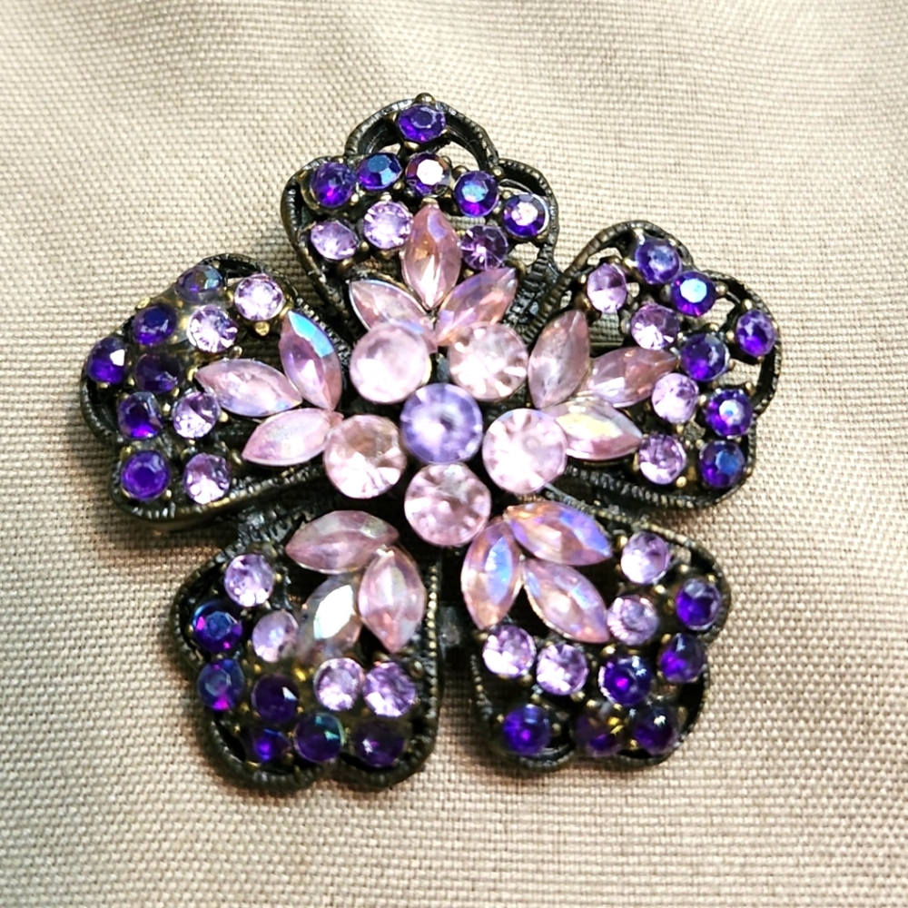 Vintage LDA Floral Brooch